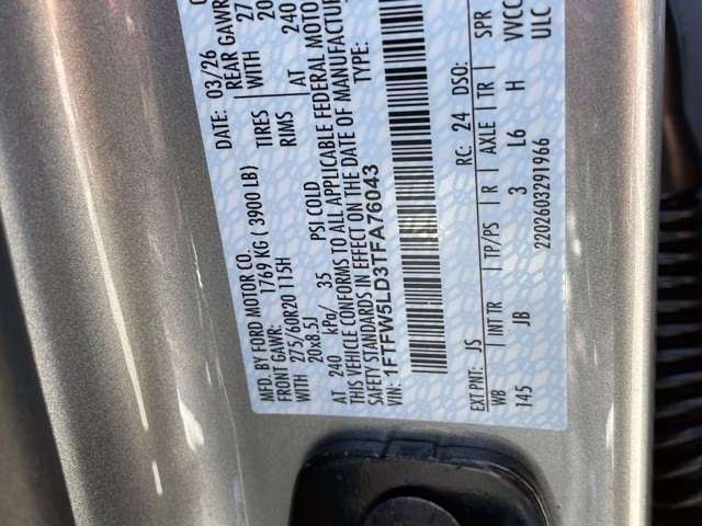 2026 Iconic Silver Metallic Ford F-150 LARIAT 4X4 Truck