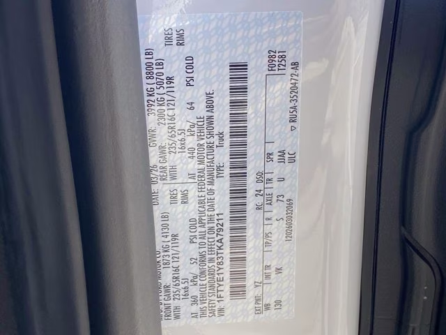 2026 Oxford White Ford Transit Cargo Van Base RWD Van