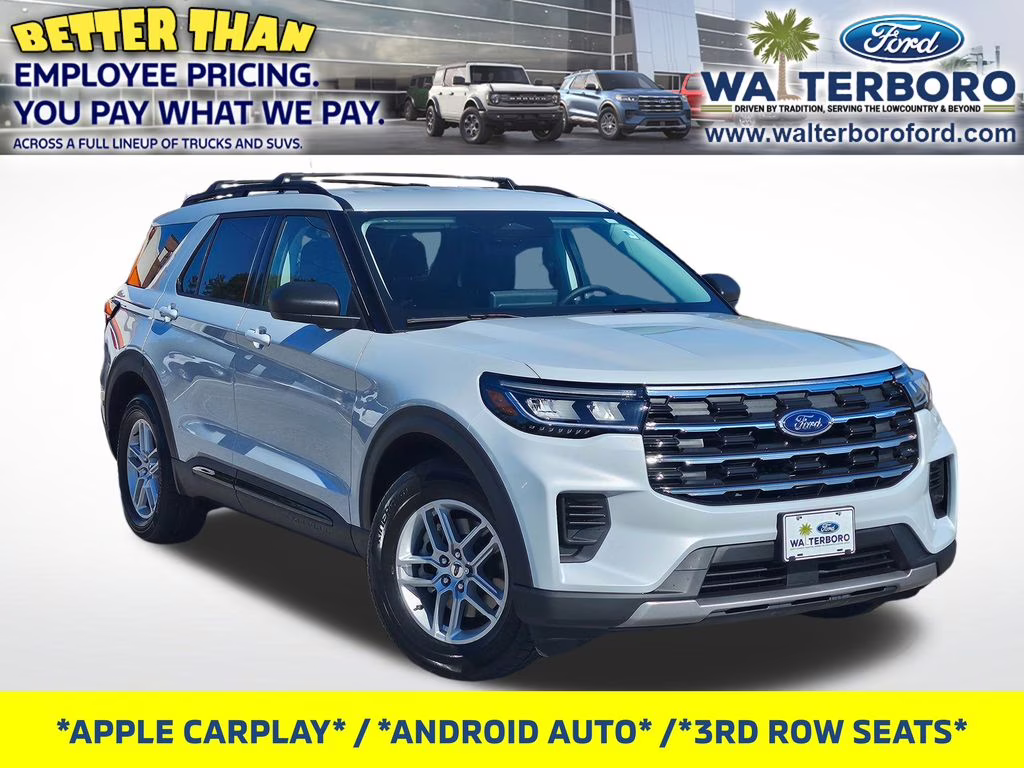 2026 Space White Metallic Ford Explorer Active RWD SUV