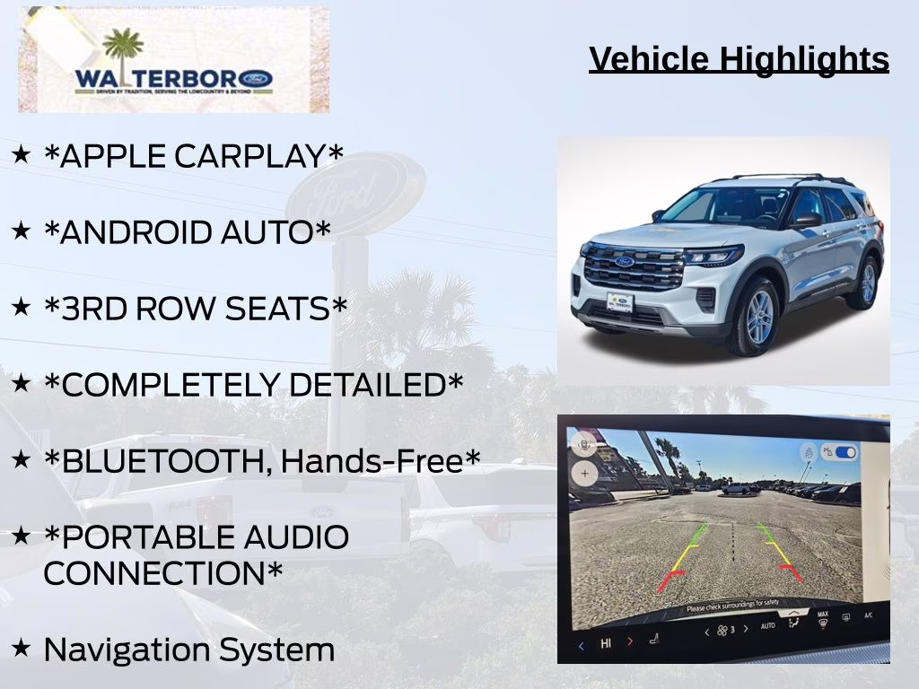 2026 Space White Metallic Ford Explorer Active RWD SUV