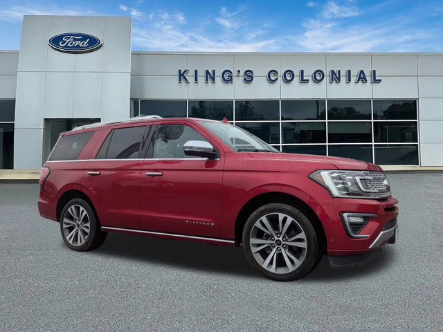 2020 Rapid Red Metallic Tinted Clearcoat Ford Expedition Platinum w/Leather, Panoramic Moonroof, 360 Camera RWD SUV