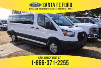 2026 White Ford Transit Passenger Wagon XL 15 passenger in rental RWD Van