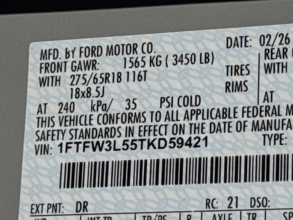 2026 Black Ford F-150 XLT 4X4 Truck