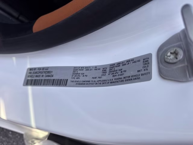 2026 Bright White Clearcoat Chrysler Pacifica Pinnacle AWD Van
