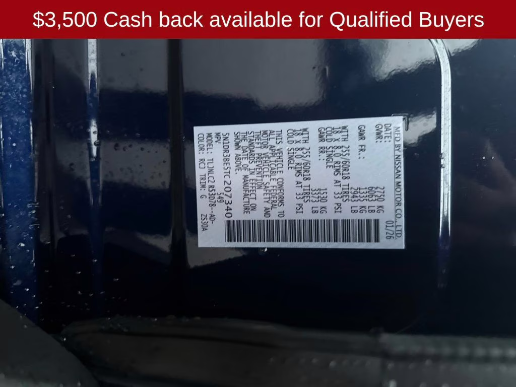 2026 Deep Ocean Blue Pearl Nissan Pathfinder SV 4X4 SUV