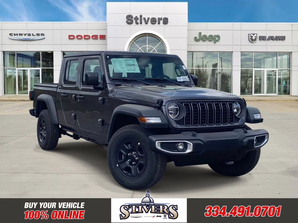 2026 Granite Crystal Metallic Clearcoat Jeep Gladiator Sport 4X4 Truck