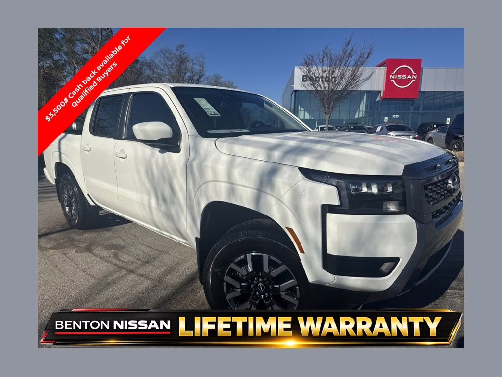 2026 Glacier White Nissan Frontier SV 4X4 Truck