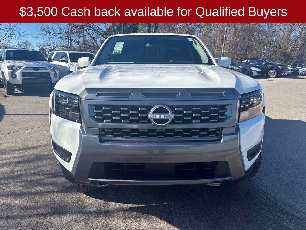 2026 Glacier White Nissan Frontier SV 4X4 Truck