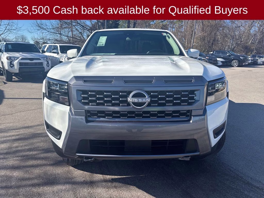 2026 Glacier White Nissan Frontier SV 4X4 Truck