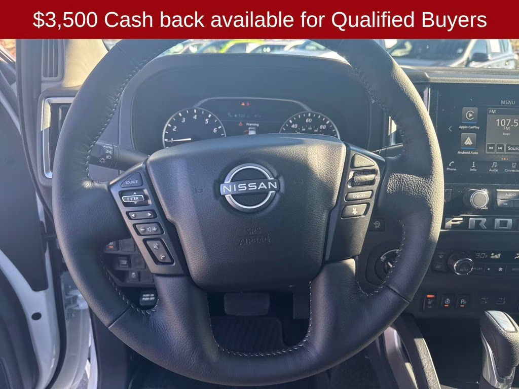 2026 Glacier White Nissan Frontier SV 4X4 Truck