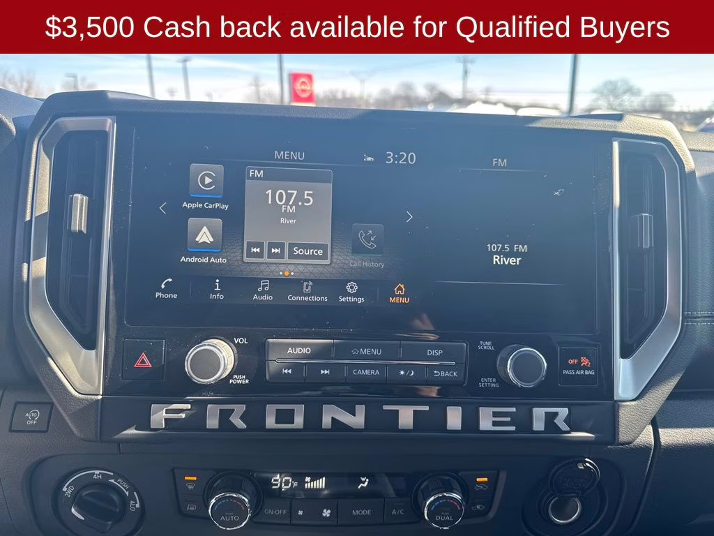 2026 Glacier White Nissan Frontier SV 4X4 Truck