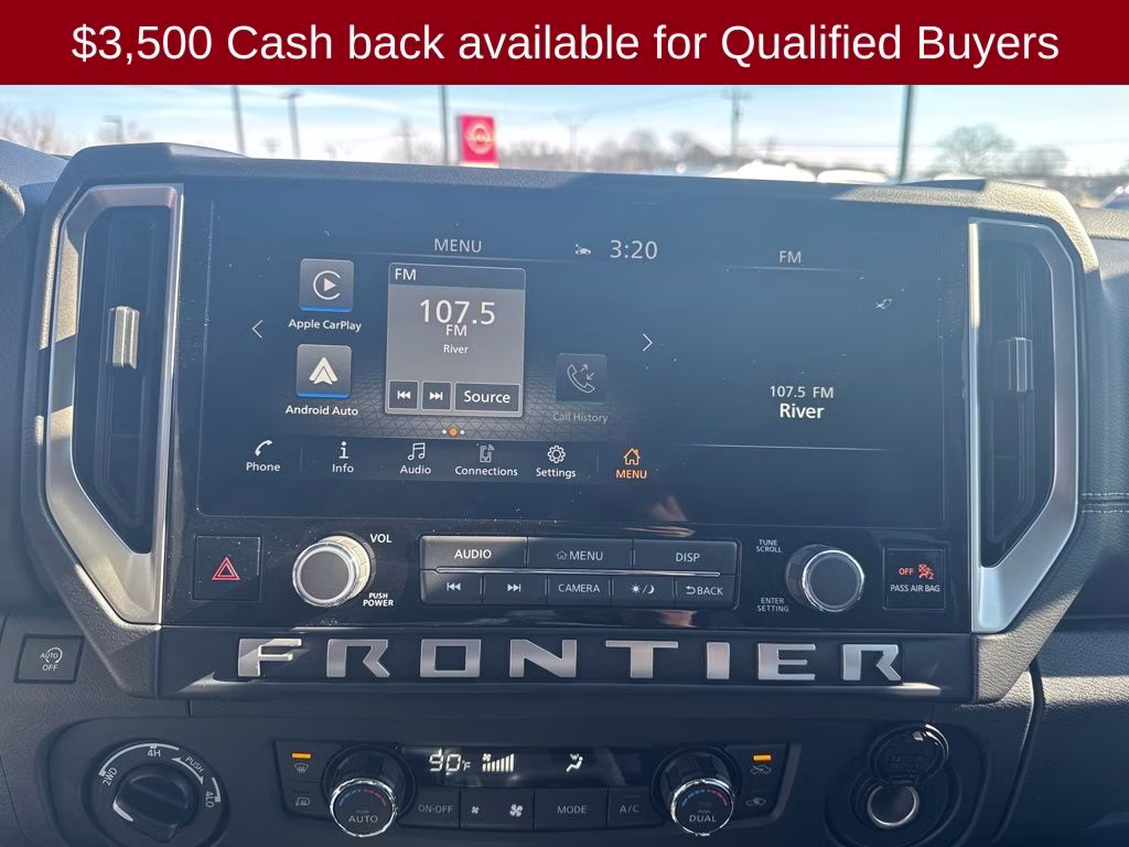 2026 Glacier White Nissan Frontier SV 4X4 Truck