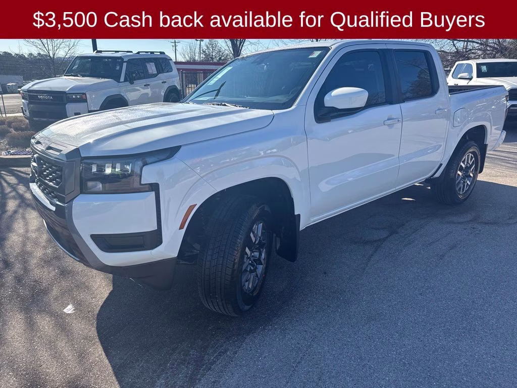 2026 Glacier White Nissan Frontier SV 4X4 Truck