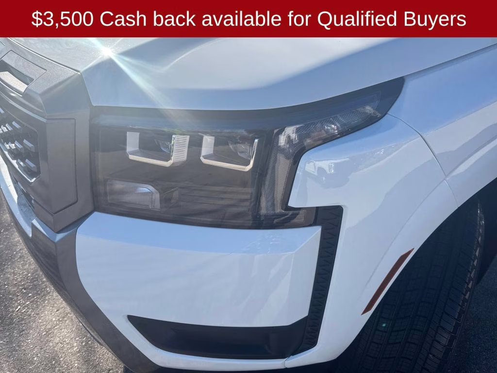 2026 Glacier White Nissan Frontier SV 4X4 Truck