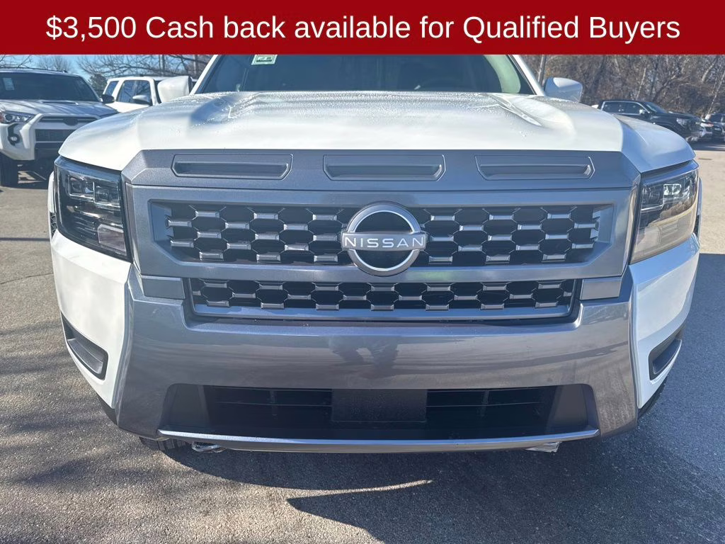 2026 Glacier White Nissan Frontier SV 4X4 Truck
