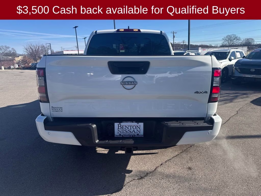2026 Glacier White Nissan Frontier SV 4X4 Truck