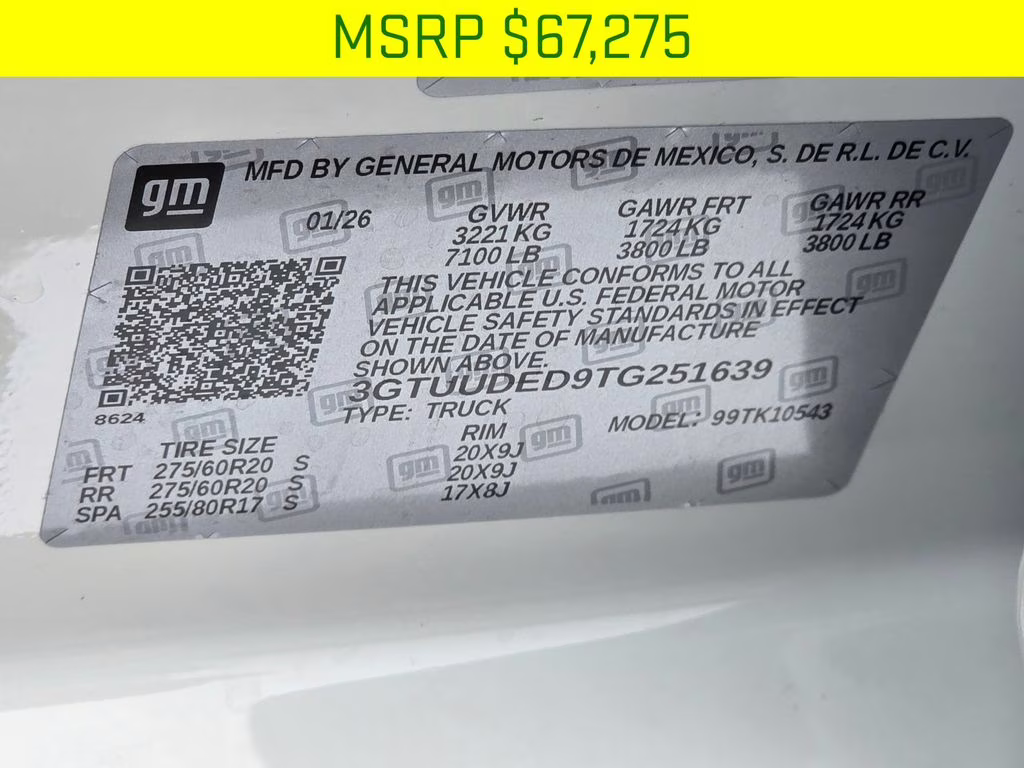 2026 Summit White GMC Sierra 1500 SLT 4X4 Truck