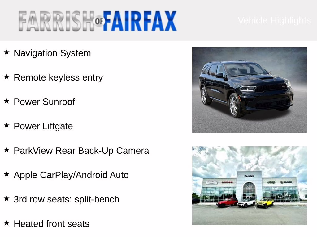 2026 DB Black Crystal Clearcoat Dodge Durango GT Plus HEMI V8 AWD SUV