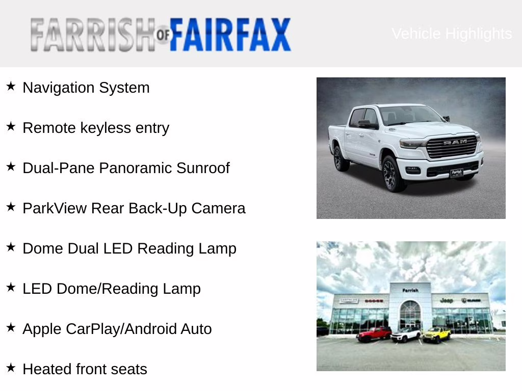2026 Bright White Clearcoat Ram 1500 Laramie 4X4 Truck