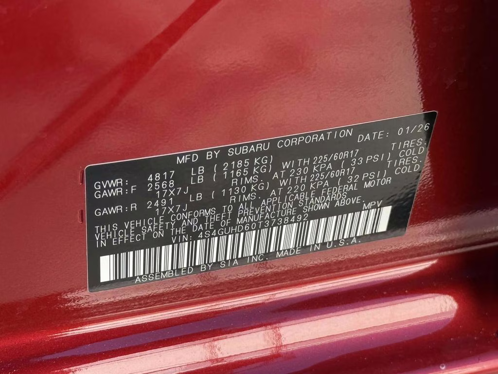 2026 Lithium Red Pearl Subaru Crosstrek Premium AWD SUV