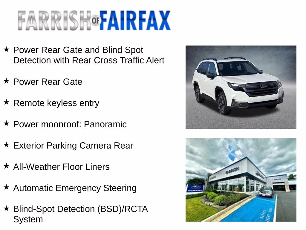 2026 Crystal White Pearl Subaru Forester Premium AWD SUV