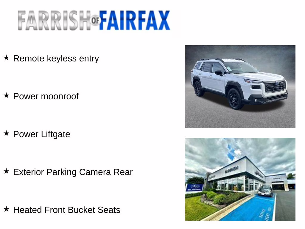 2026 Crystal White Pearl Subaru Outback Limited AWD SUV