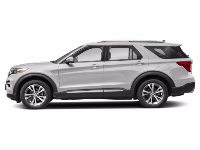 2020 Star White Metallic Tri-Coat Ford Explorer Platinum 4X4 SUV