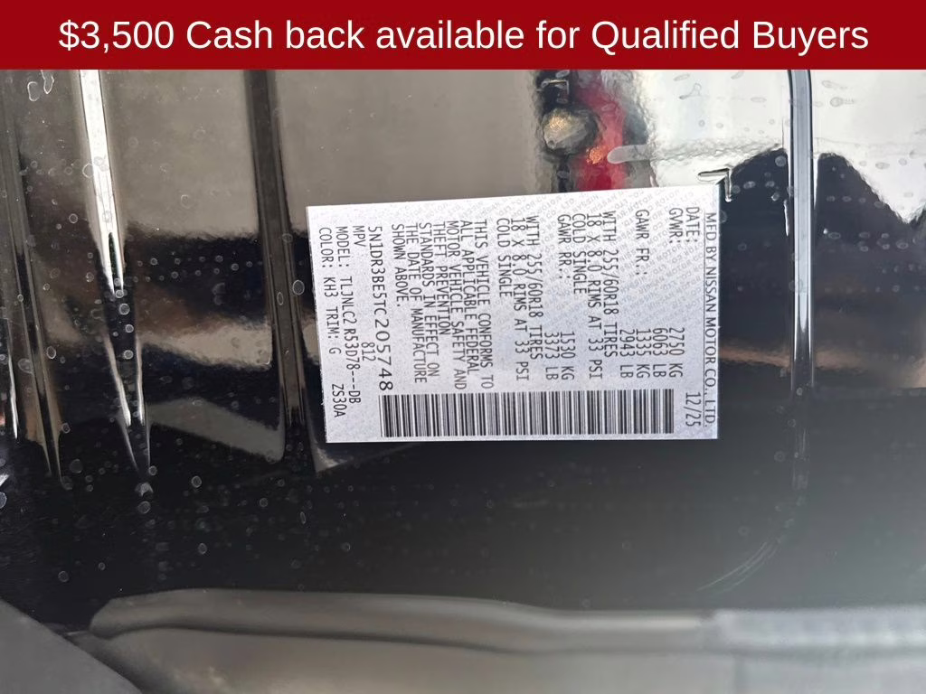 2026 Super Black Nissan Pathfinder SV 4X4 SUV