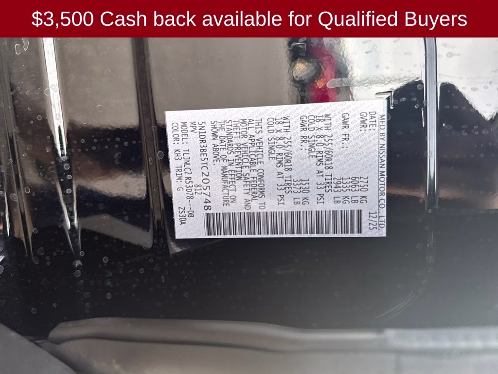 2026 Super Black Nissan Pathfinder SV 4X4 SUV