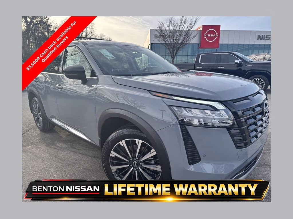 2026 Boulder Gray Pearl Nissan Pathfinder Platinum 4X4 SUV