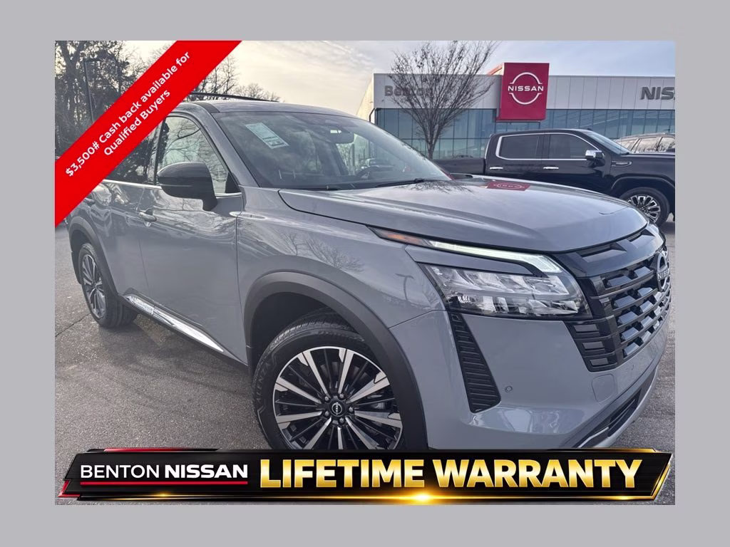 2026 Boulder Gray Pearl Nissan Pathfinder Platinum 4X4 SUV