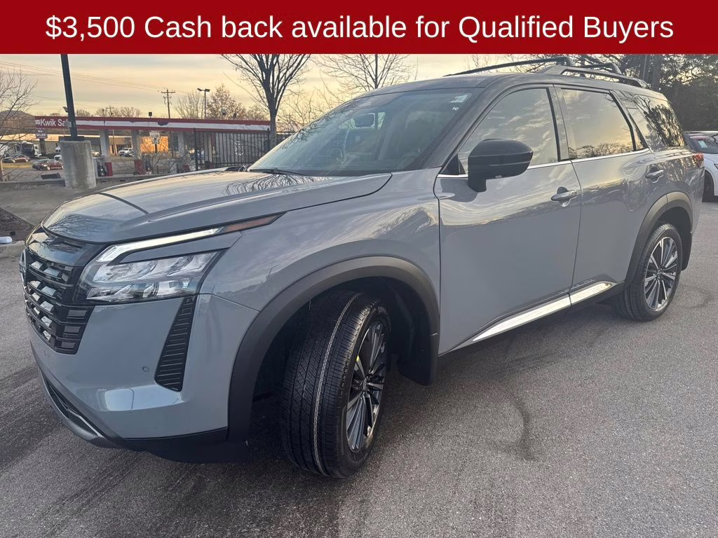 2026 Boulder Gray/Super Black Nissan Pathfinder Platinum 4X4 SUV