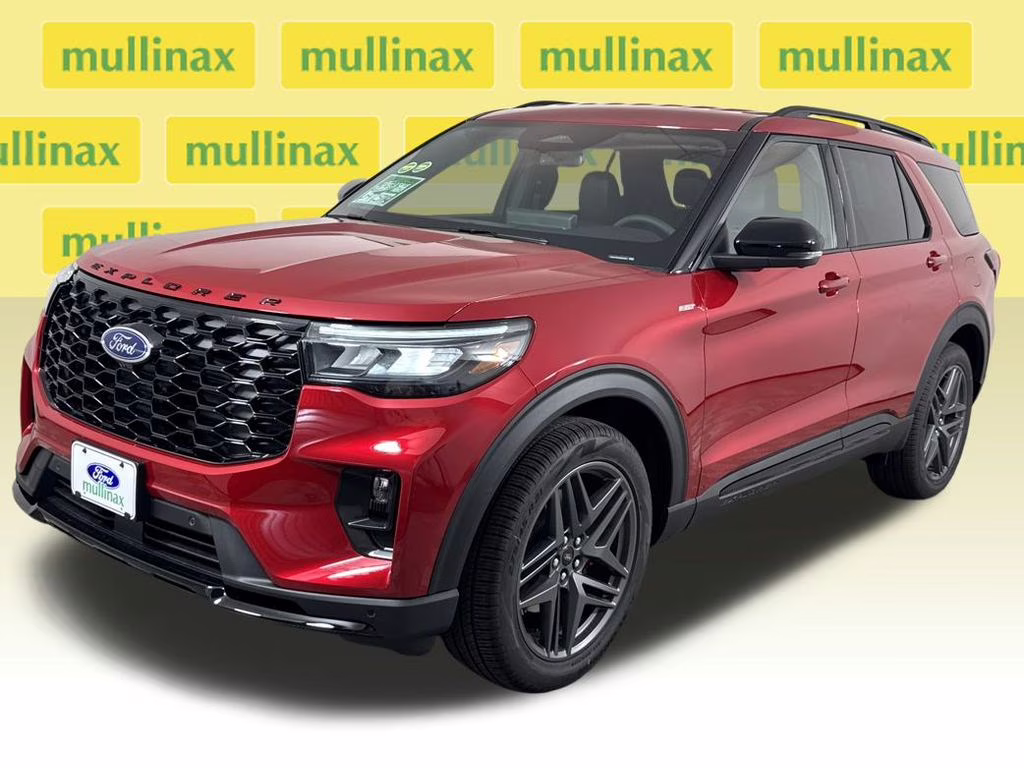 2026 Rapid Red Metallic Tinted Clearcoat Ford Explorer ST-Line RWD SUV