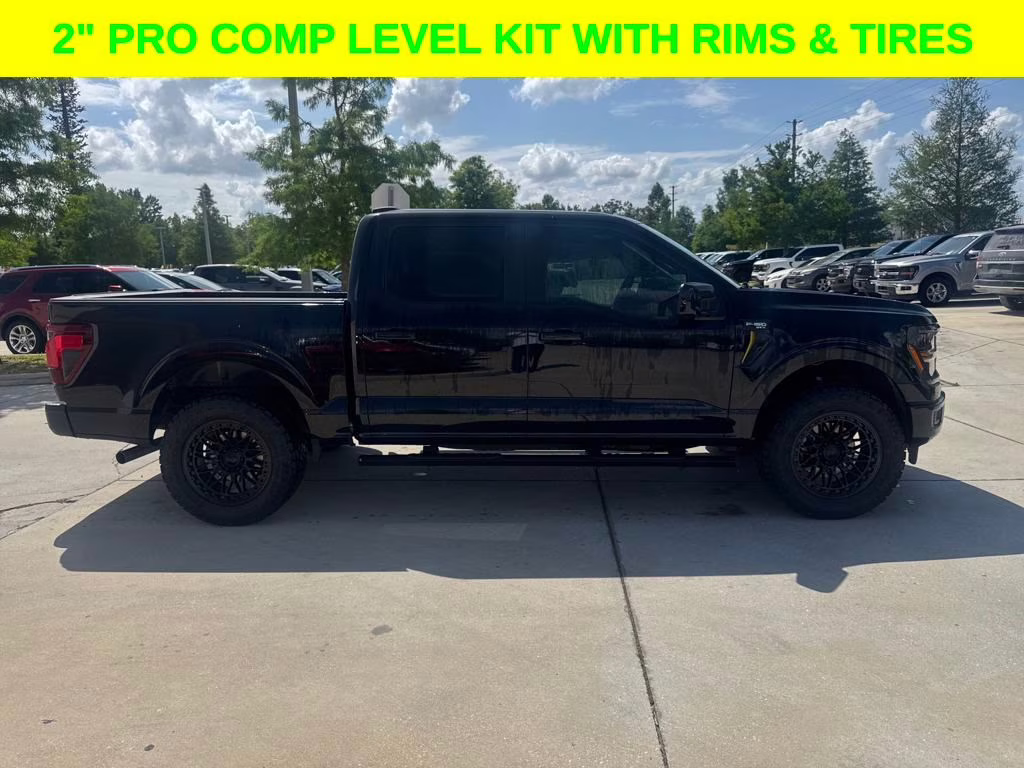 2024 Agate Black Metallic Ford F-150 STX DSI LEVELED & RIMS RWD Truck