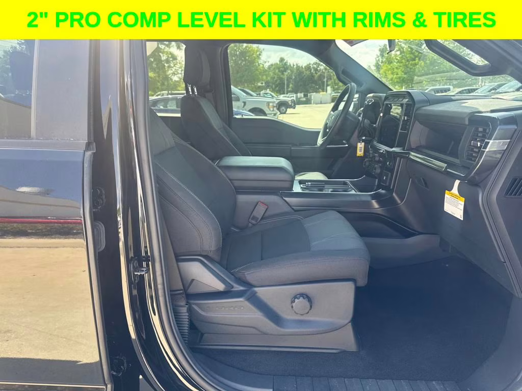 2024 Agate Black Metallic Ford F-150 STX DSI LEVELED & RIMS RWD Truck