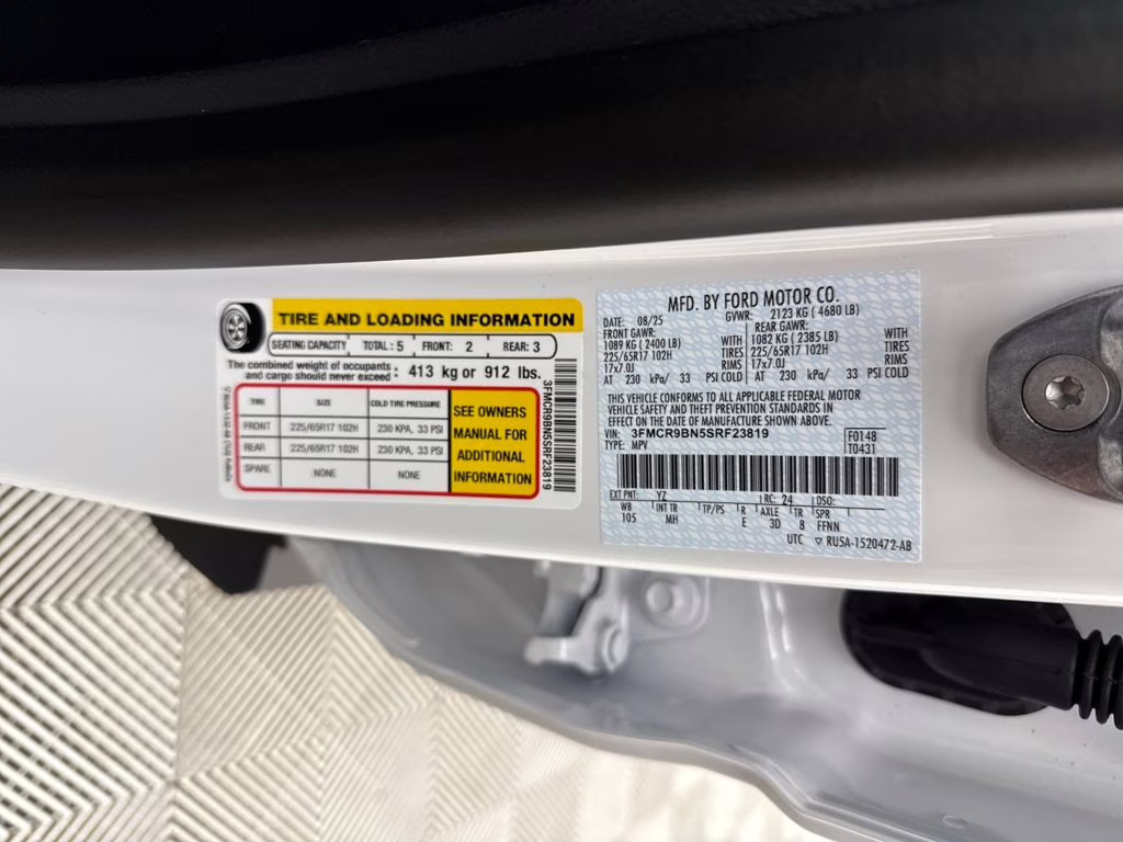 2025 Oxford White Ford Bronco Sport Big Bend 4X4 SUV