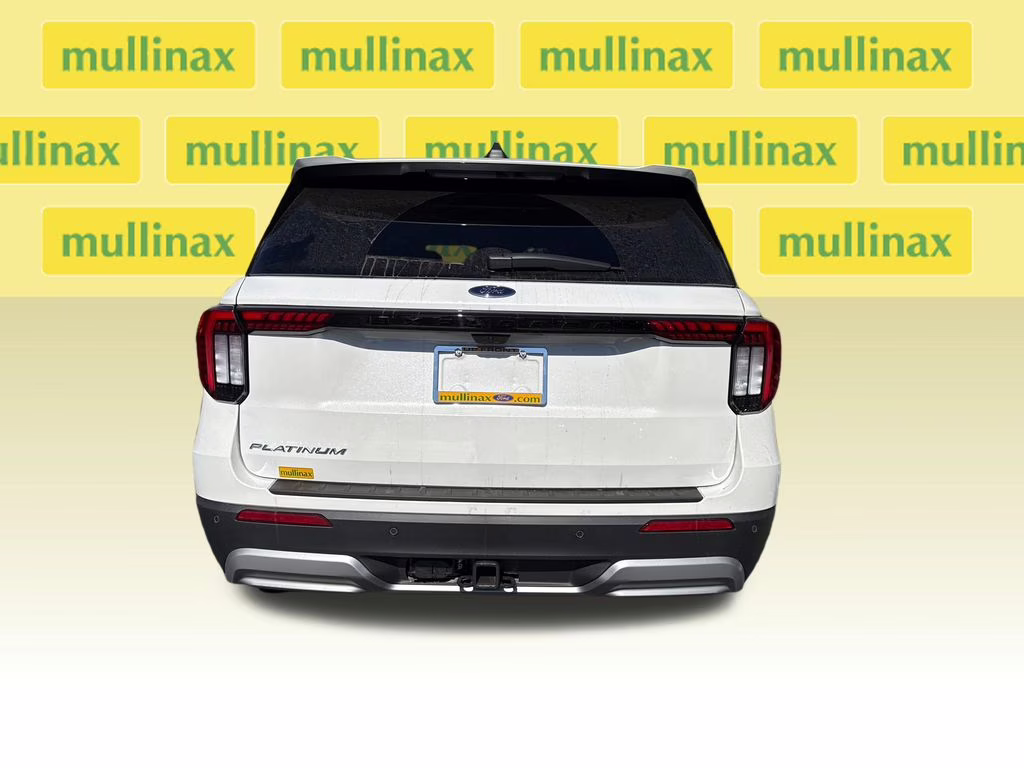 2026 Star White Metallic Tri-Coat Ford Explorer Platinum RWD SUV