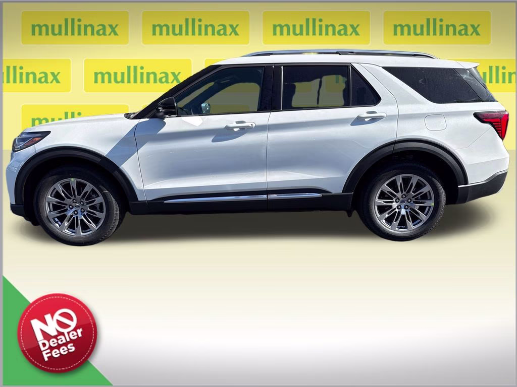 2026 Star White Metallic Tri-Coat Ford Explorer Platinum RWD SUV