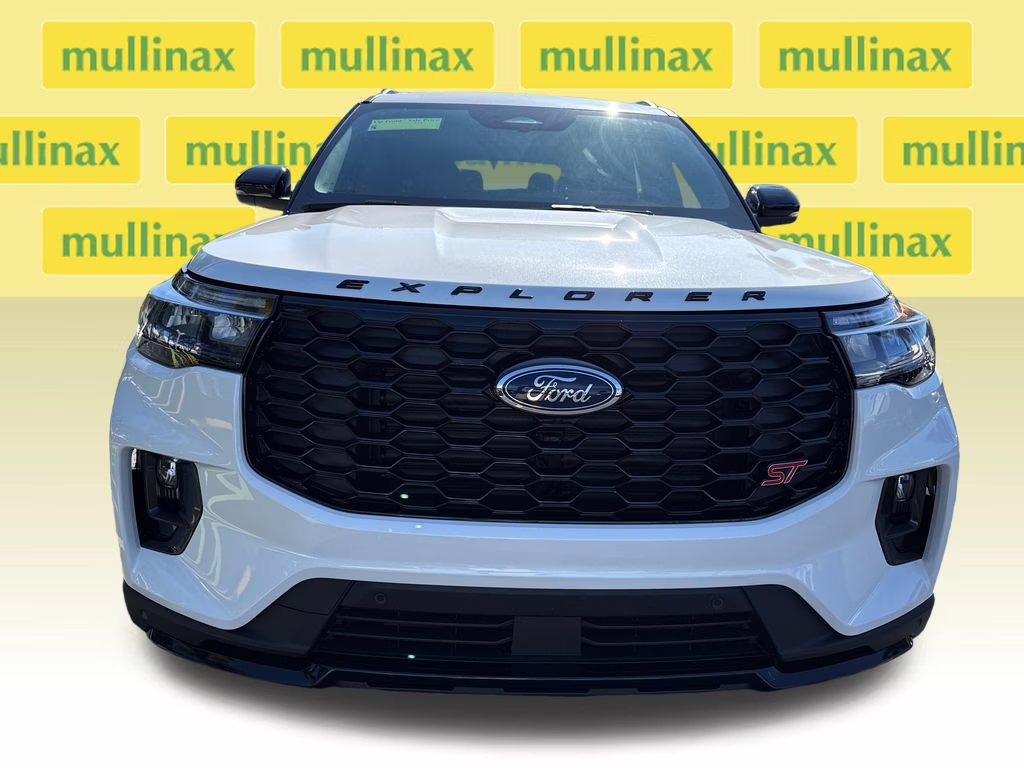 2026 Star White Metallic Tri-Coat Ford Explorer ST RWD SUV