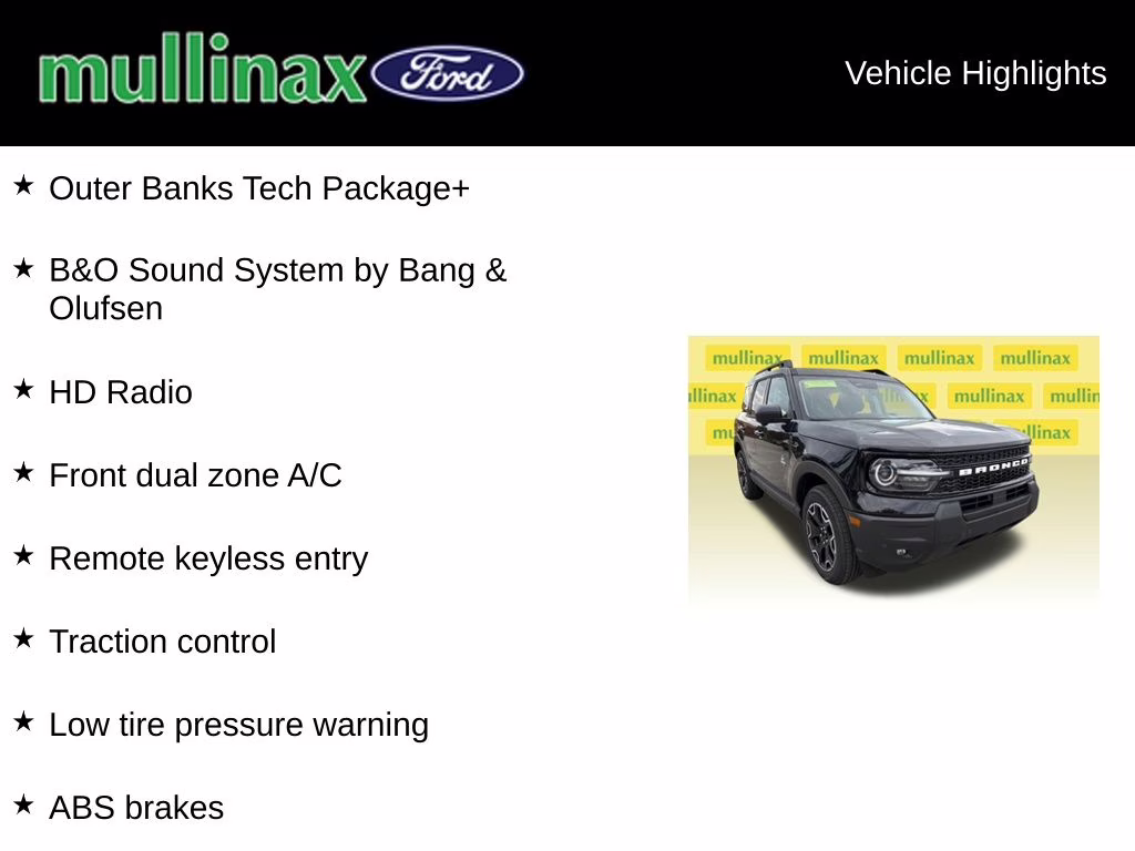 2025 Shadow Black Ford Bronco Sport Outer Banks 4X4 SUV