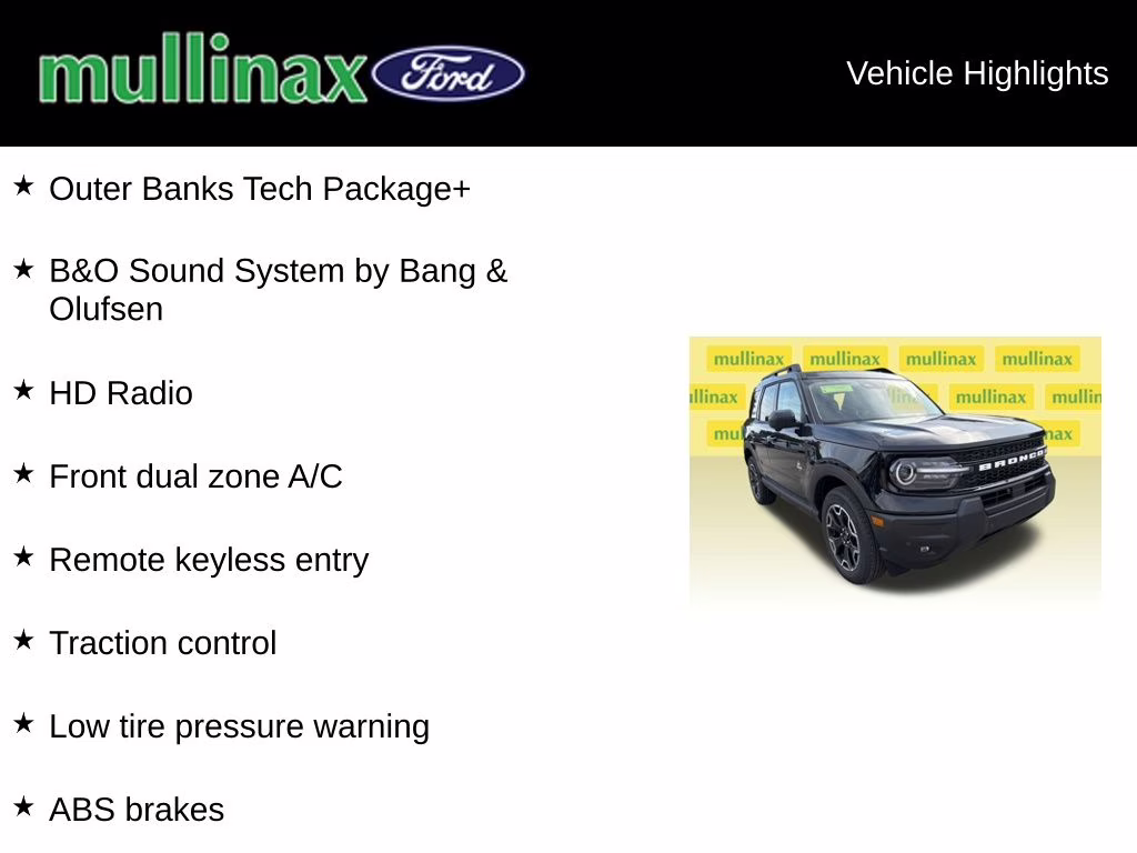 2025 Shadow Black Ford Bronco Sport Outer Banks 4X4 SUV