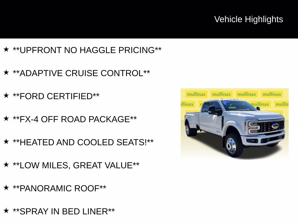 2025 Star White Metallic Tri-Coat Ford Super Duty F-450 DRW Platinum 4X4 Truck