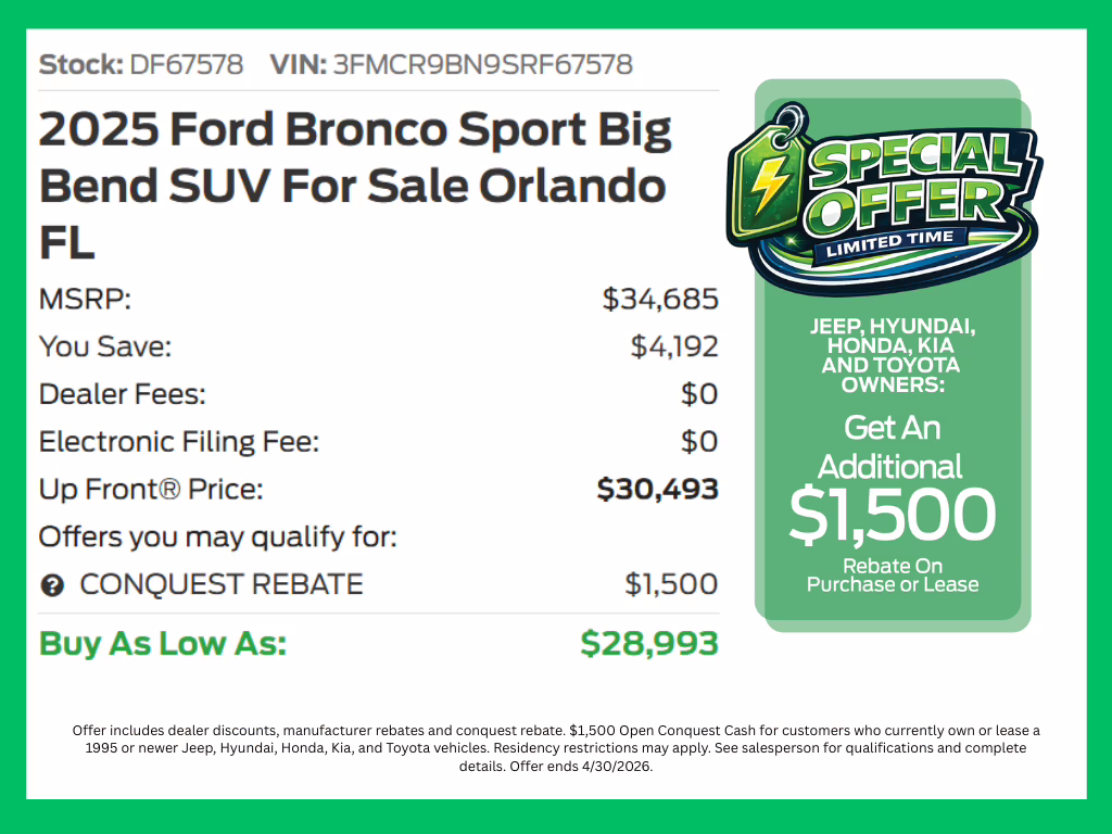 2025 Azure Gray Metallic Tri-Coat Ford Bronco Sport Big Bend 4X4 SUV