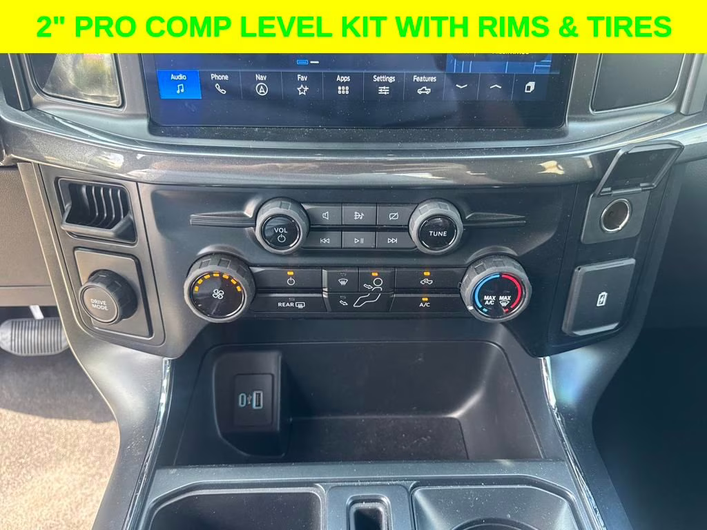 2024 Agate Black Metallic Ford F-150 STX DSI LEVELED & RIMS RWD Truck