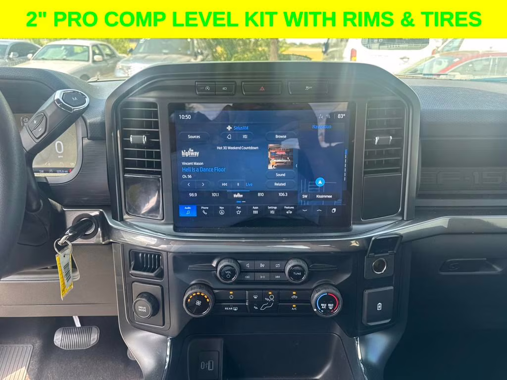 2024 Agate Black Metallic Ford F-150 STX DSI LEVELED & RIMS RWD Truck