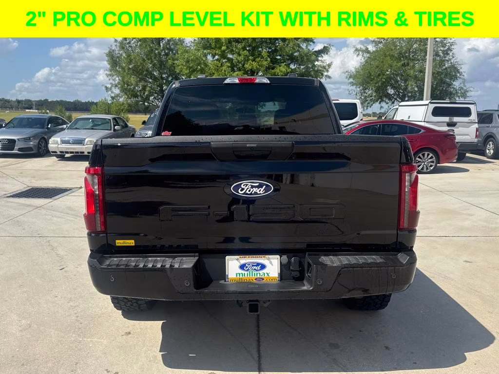 2024 Agate Black Metallic Ford F-150 STX DSI LEVELED & RIMS RWD Truck