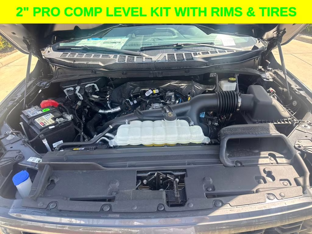 2024 Agate Black Metallic Ford F-150 STX DSI LEVELED & RIMS RWD Truck