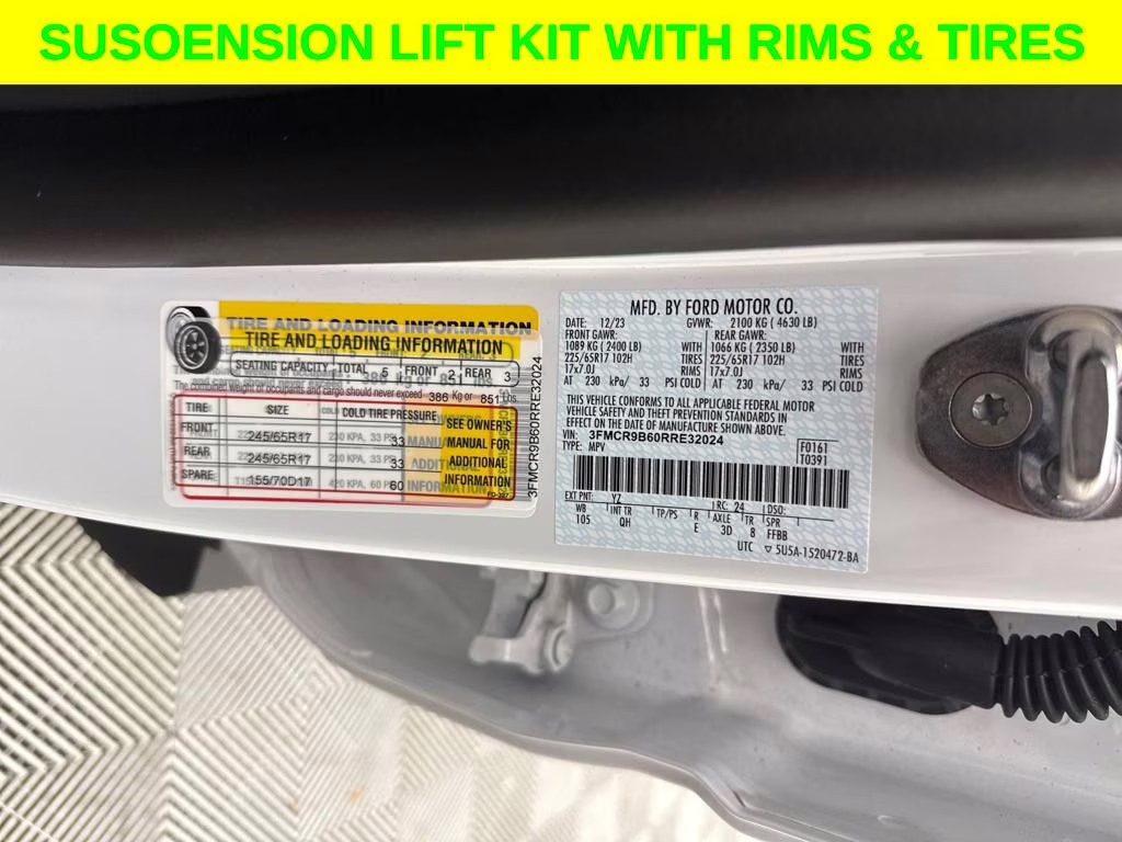 2024 Oxford White Ford Bronco Sport Big Bend DSI LIFT & RIMS 4X4 SUV