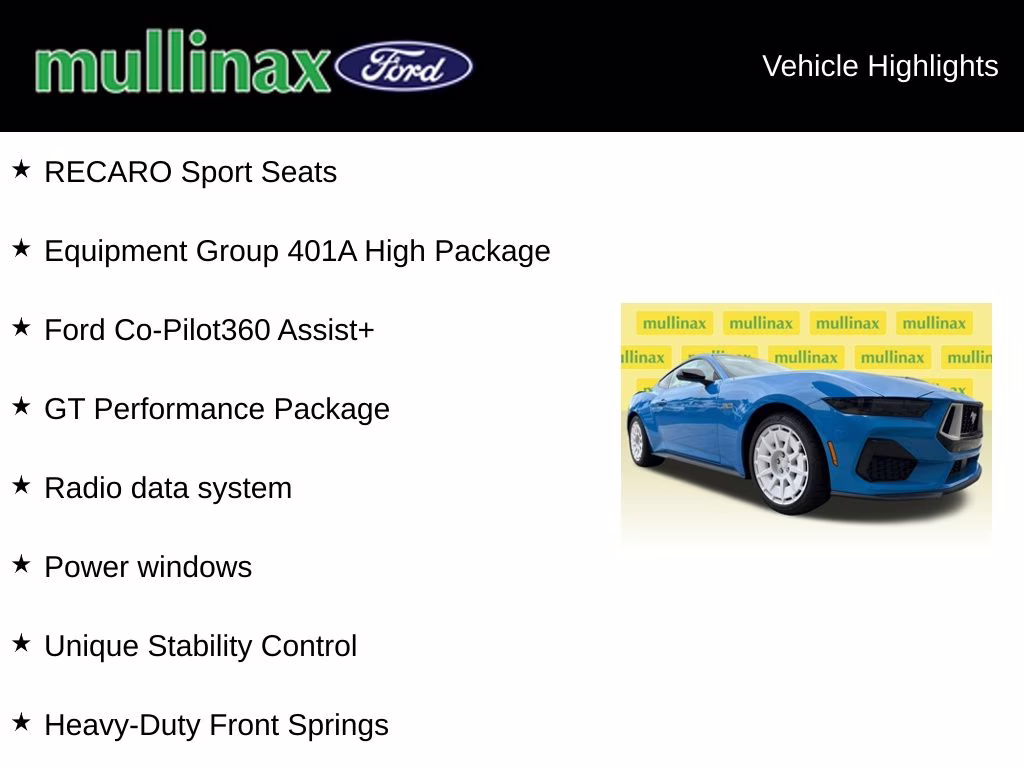 2026 Grabber Blue Metallic Ford Mustang GT Premium RWD Coupe