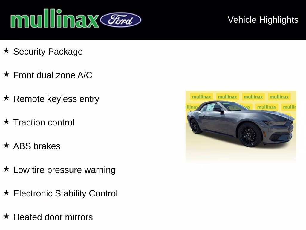 2025 Carbonized Gray Metallic Ford Mustang EcoBoost Premium RWD Convertible